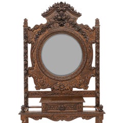 19th Century French Provincial Oak Hall Tree