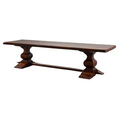 19th Century French Provincial Oak Monastery Dining Table