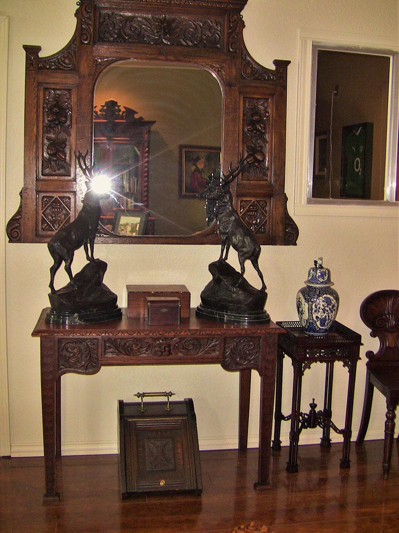 19th Century French Provincial Oak Side or Console Table 2