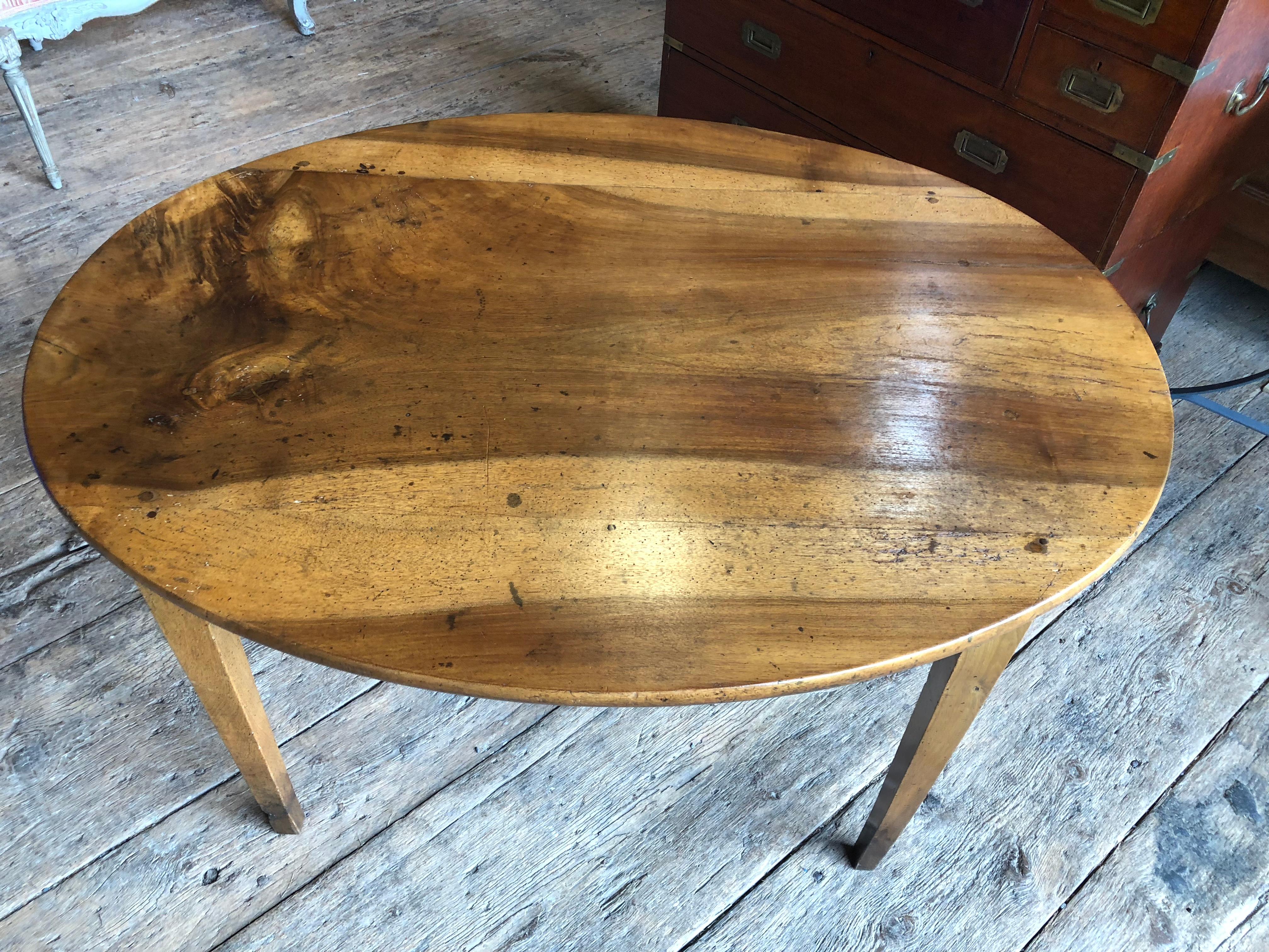 Walnut 19th Century French Provincial Oval Breakfast Table
