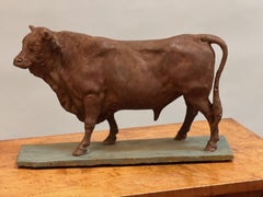 19th Century French Provincial "Papier Mache" Sculpture of a Bull