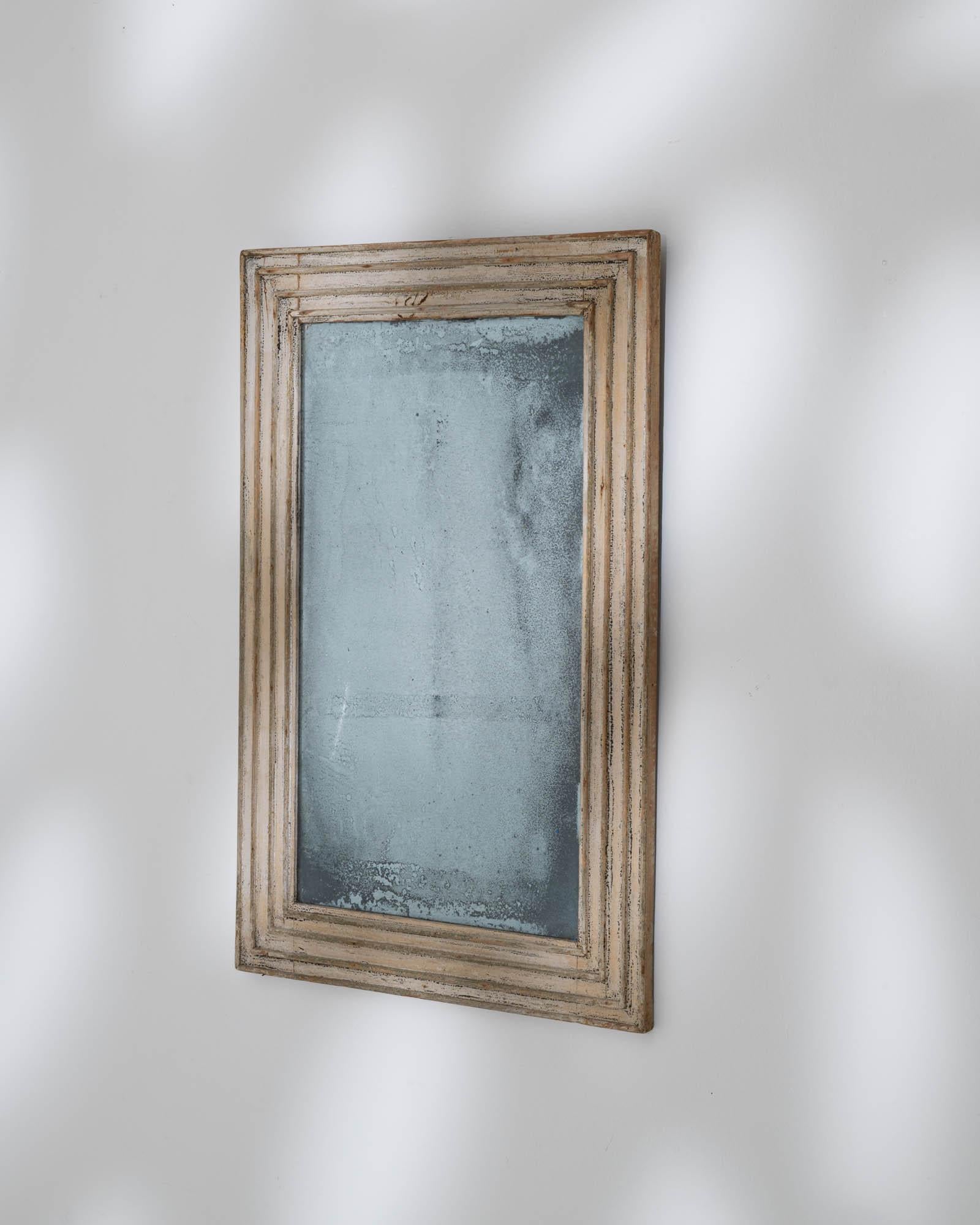 19th Century French Provincial Patinated Mirror 4