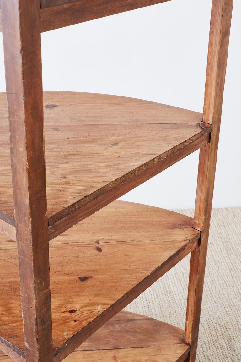 19th Century French Provincial Pine Corner Shelf Étagère at 1stDibs