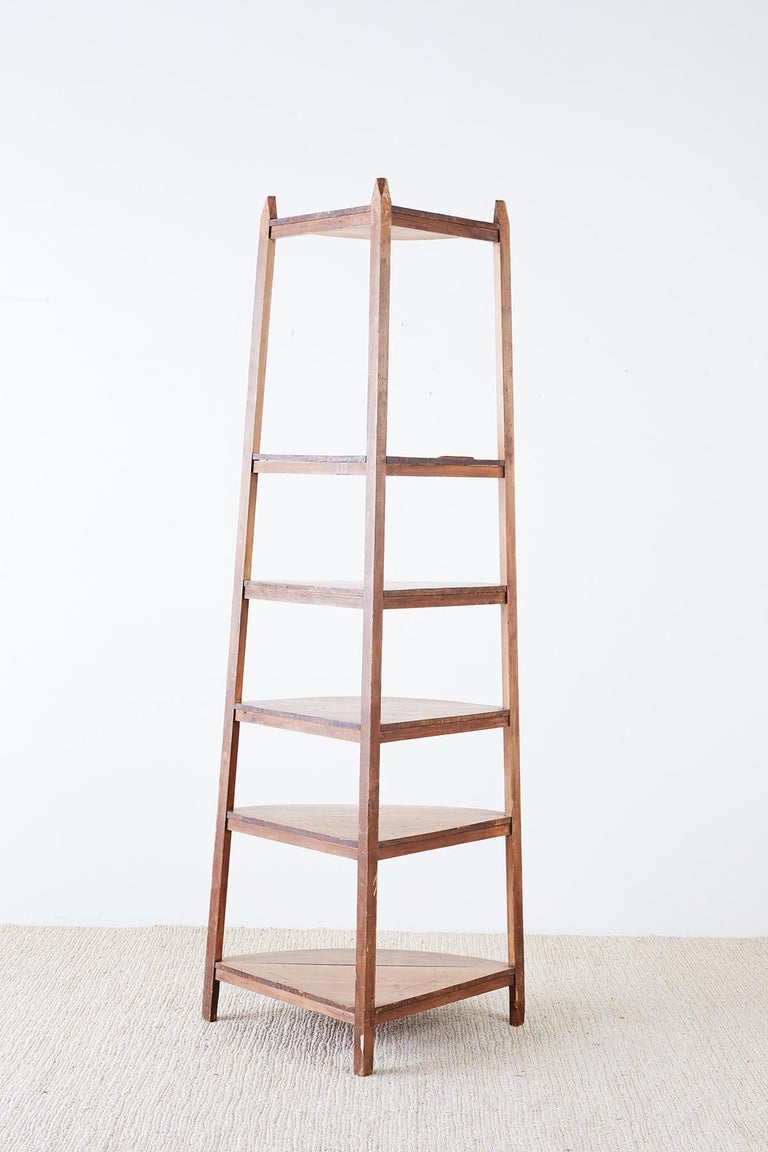 19th Century French Provincial Pine Corner Shelf Étagère at 1stDibs
