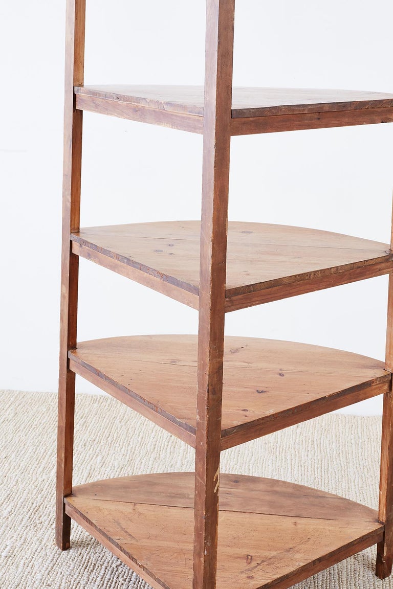 19th Century French Provincial Pine Corner Shelf Étagère at 1stDibs