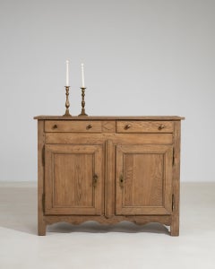 19th Century French Provincial Sideboard in Bleached Oak with 2 Doors