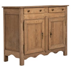 19th Century French Provincial Sideboard in Bleached Oak with 2 Doors