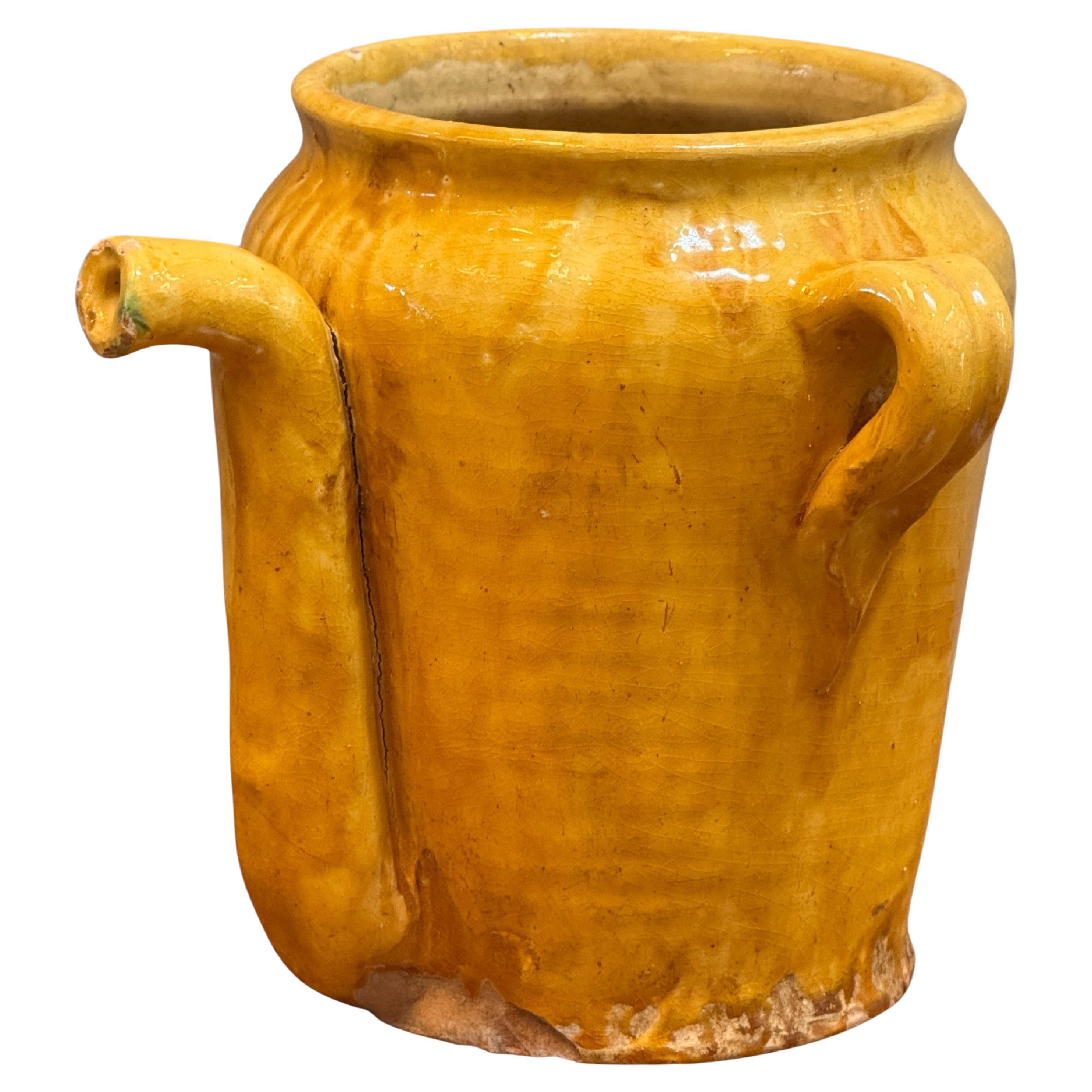 19th Century French Provincial Terra Cotta Pot with A Spout For Sale