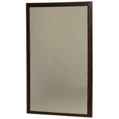 19th Century French Provincial Wall Mirror, Antique Wood and Glass