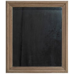 19th Century French Provincial Wall Mirror in Bleached Oak