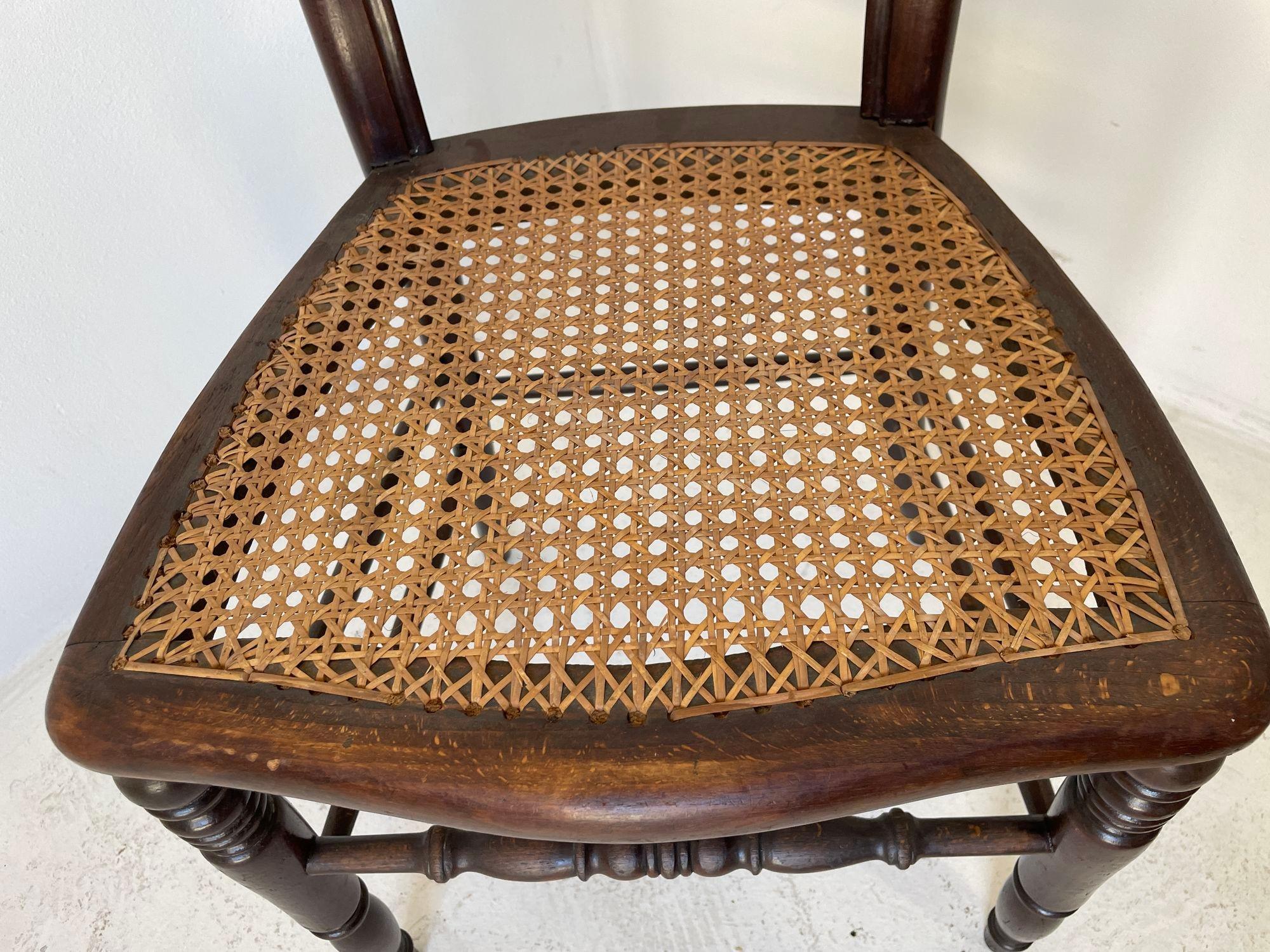 19th Century French Provincial Walnut Caned Chair For Sale 13