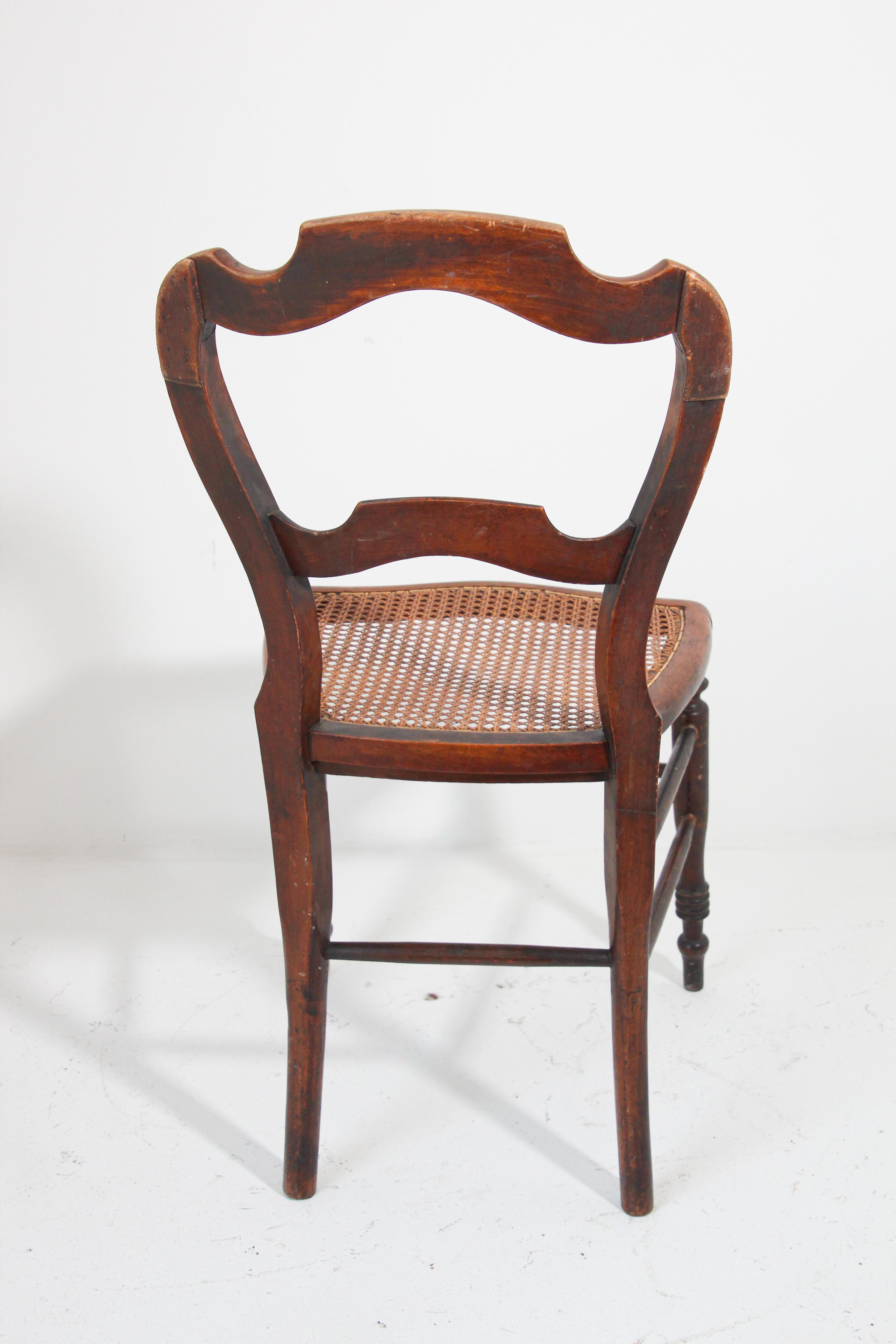 19th Century French Provincial Walnut Caned Chair 2