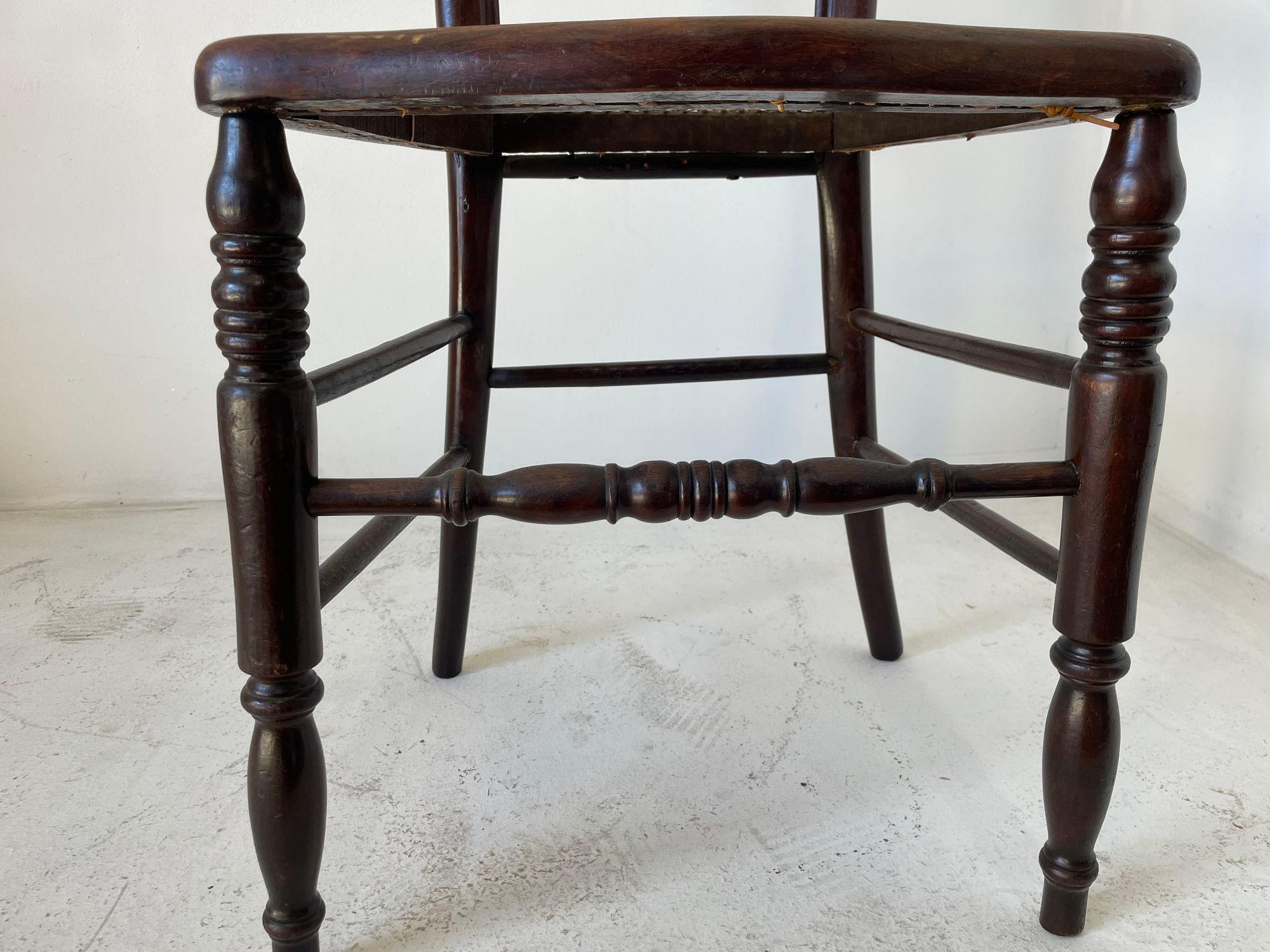 19th Century French Provincial Walnut Caned Chair For Sale 4