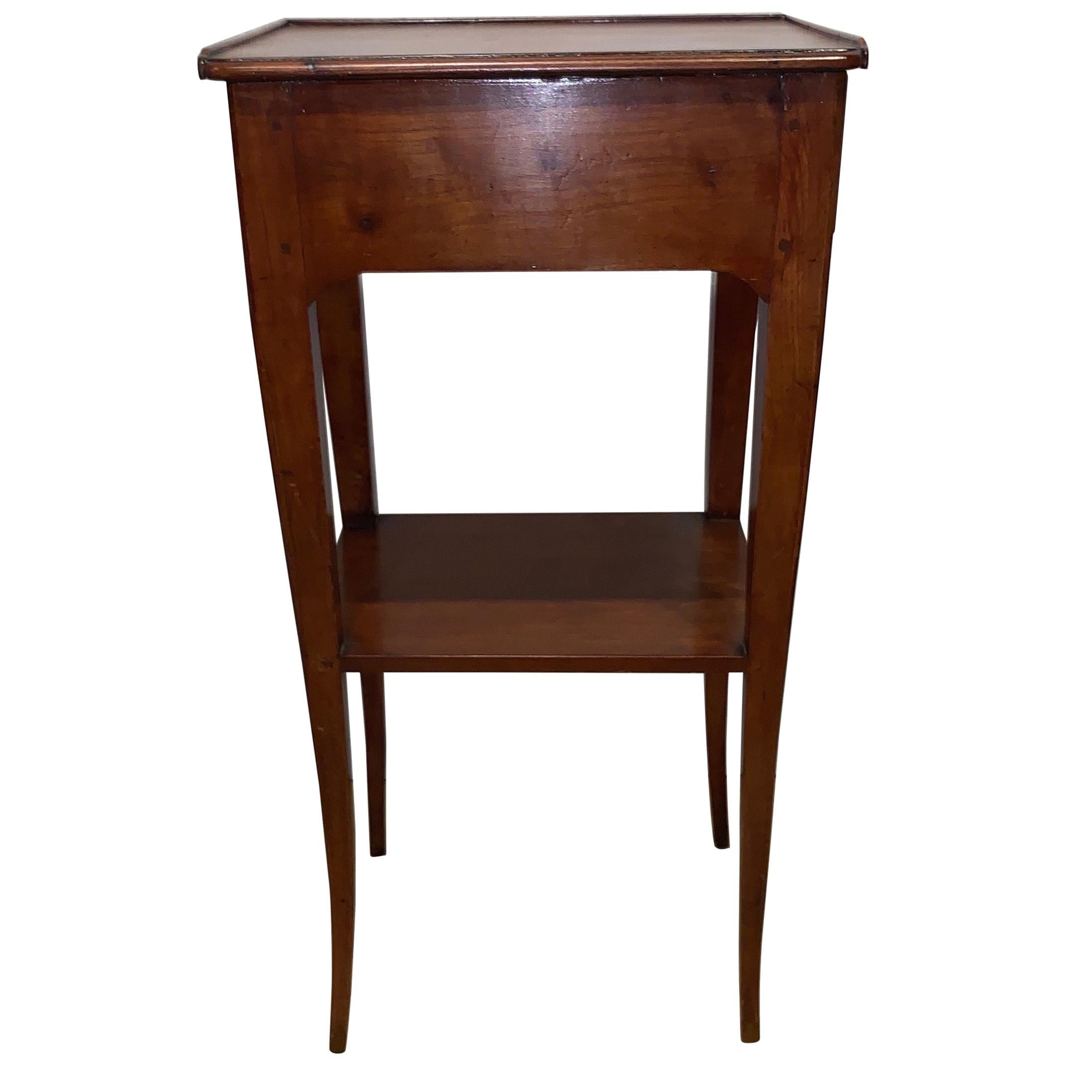19th Century French Provincial Walnut Diminutive Side Table