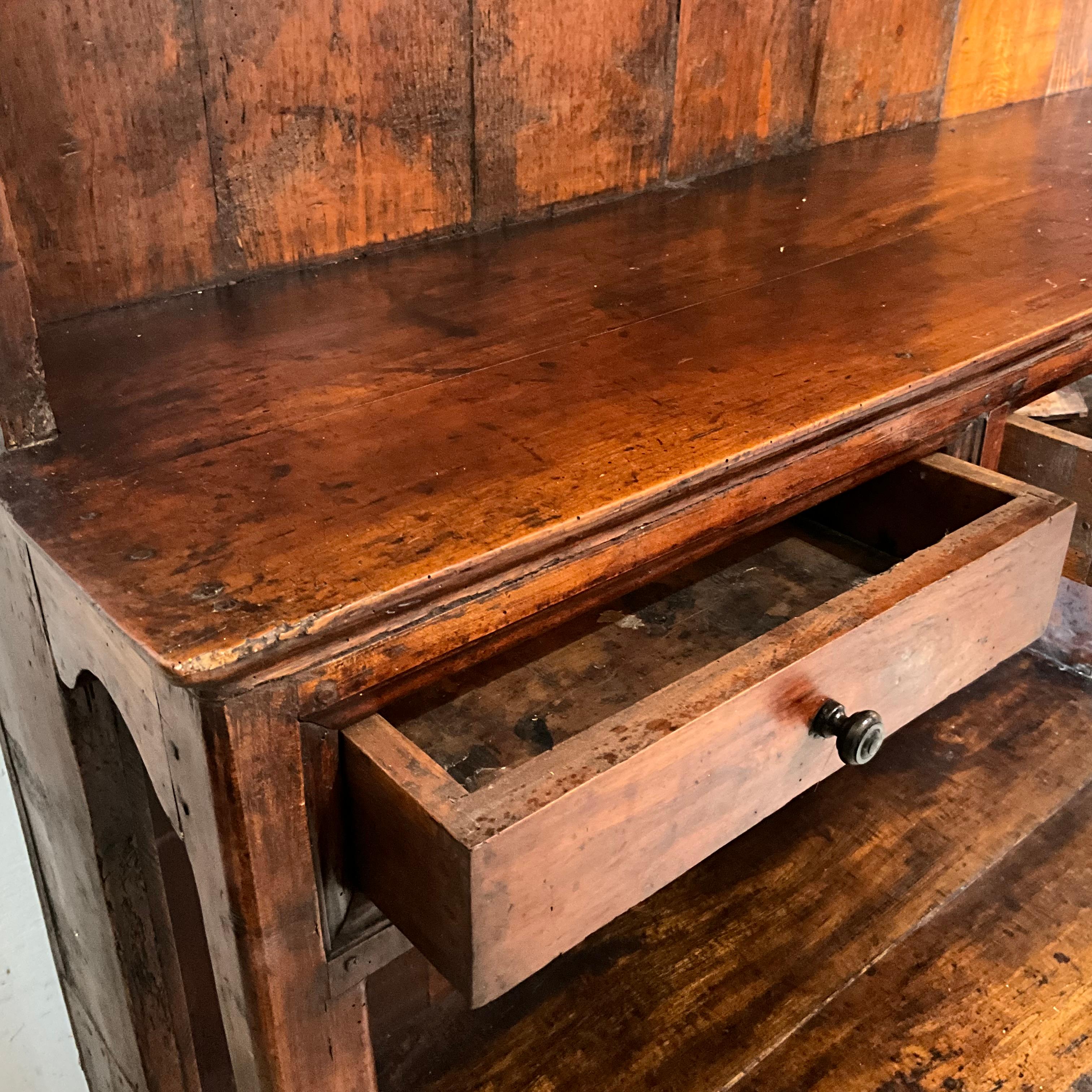 19th Century French Provincial Walnut Hutch For Sale 1