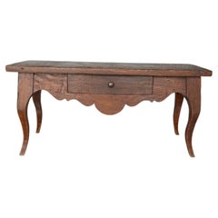 19th Century French Provincial Walnut Louis XV Style Bench