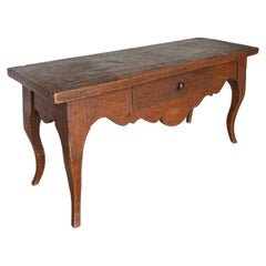 19th Century French Provincial Walnut Louis XV Style Bench