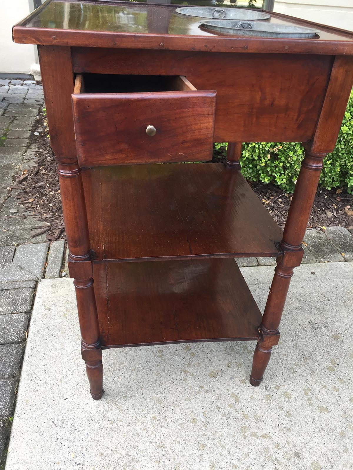 19th Century French Provincial Walnut Rafraichissoir 1