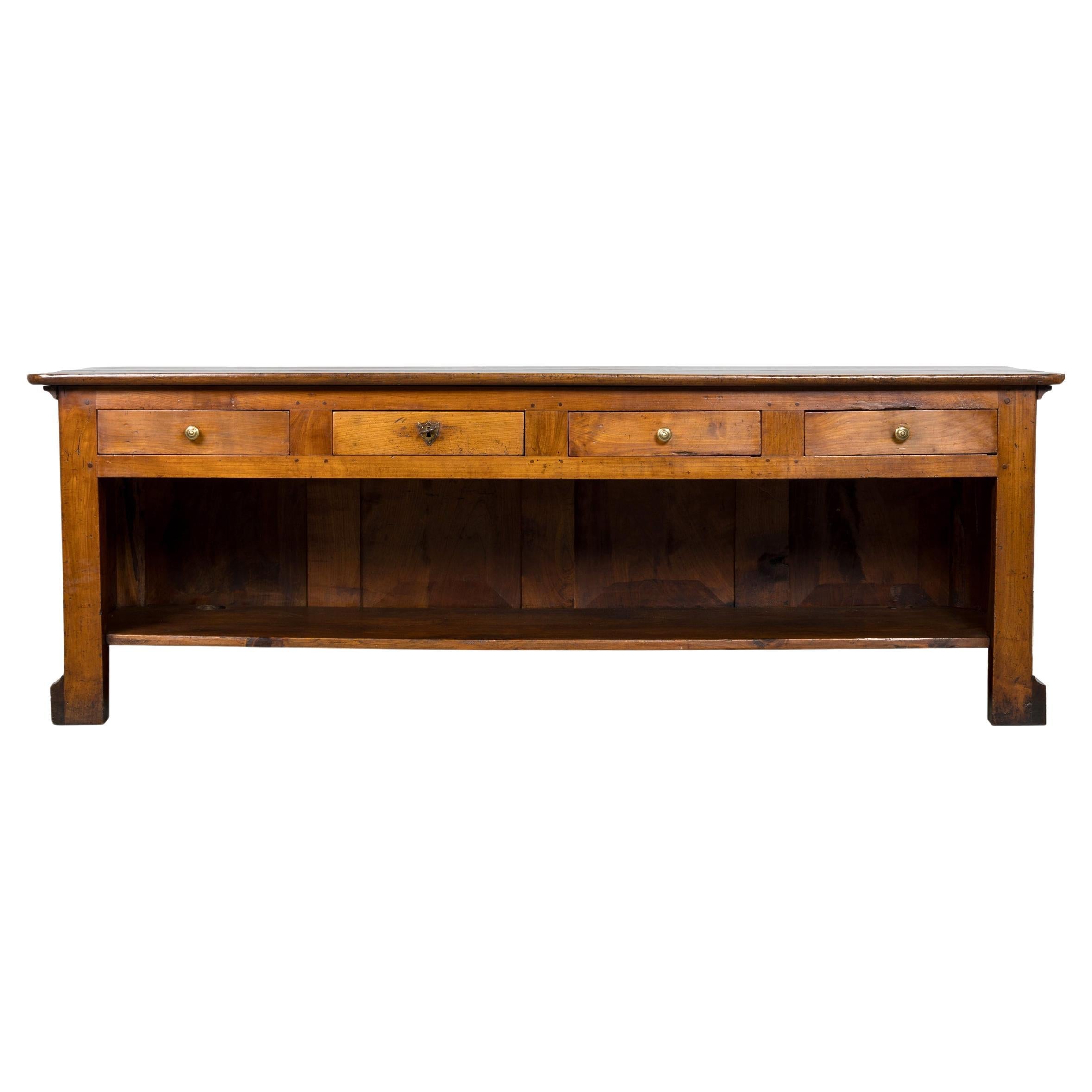 19th Century French Provincial Walnut Work Table For Sale