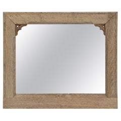 19th Century French Provincial Weathered Oak Wall Mirror