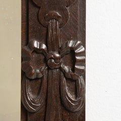 19th Century French Provincial Wood Mirror with Glass Accents