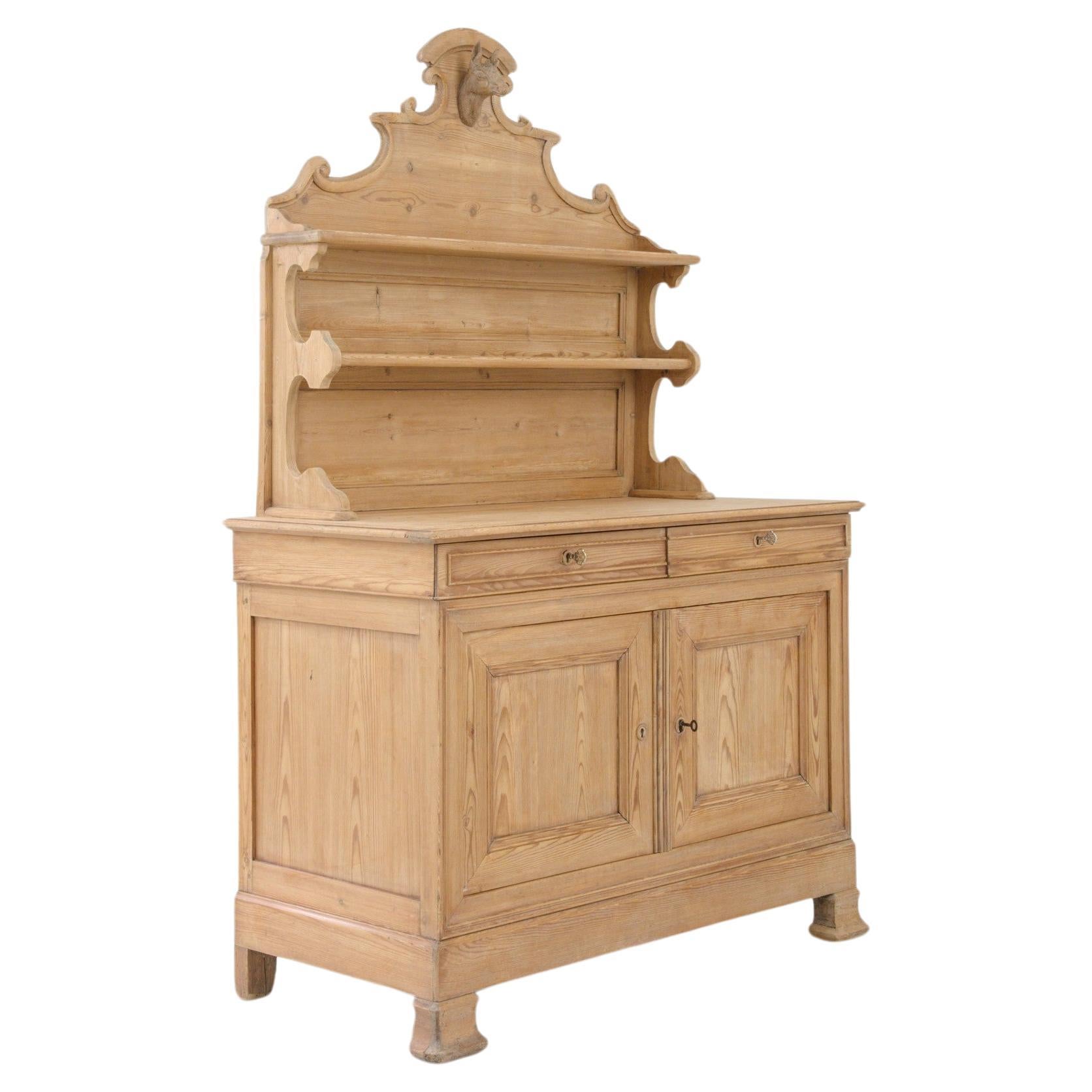 19th Century French Provincial Wooden Dresser For Sale
