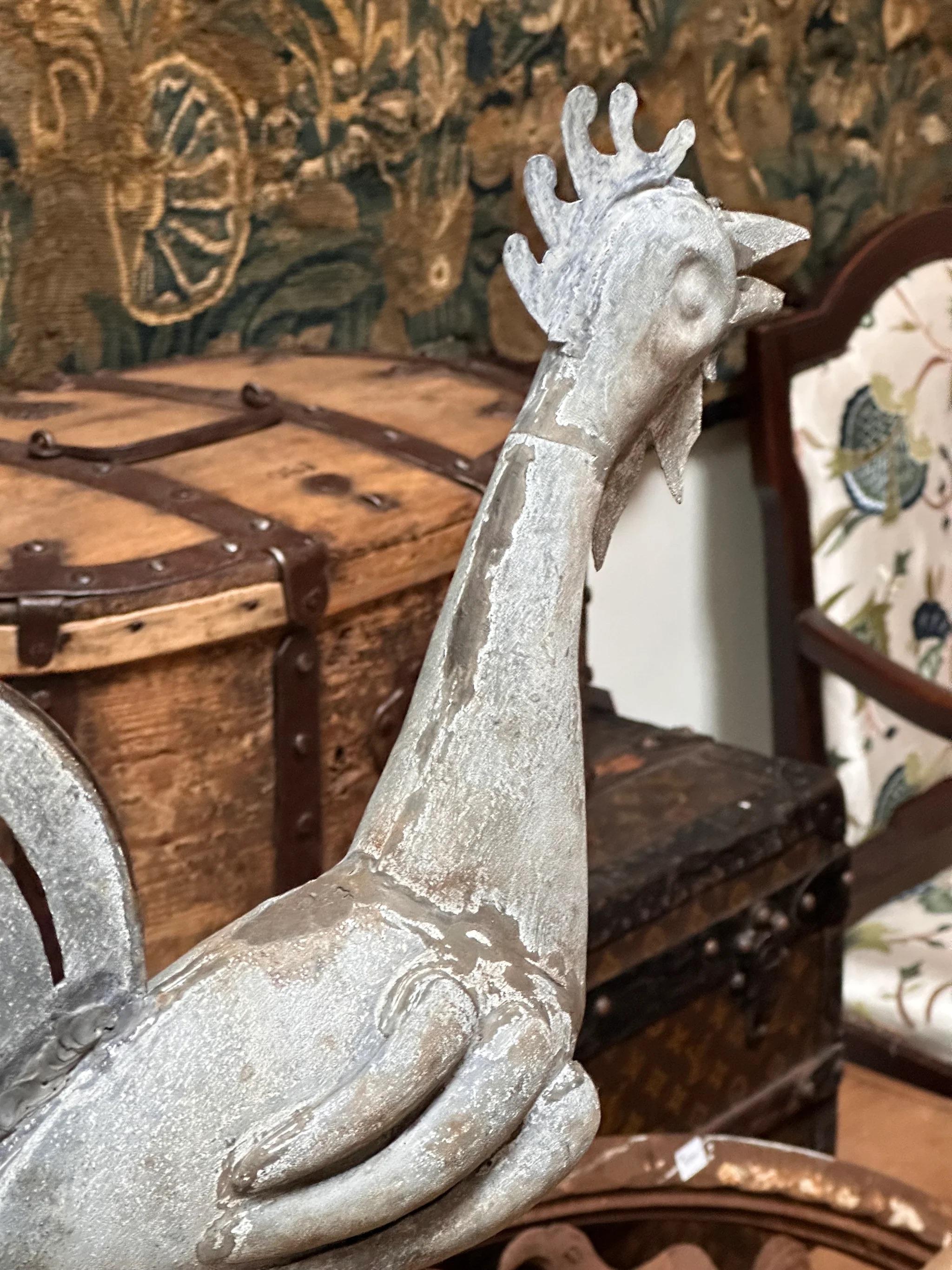 19th Century French Provincial Zinc Rooster 1