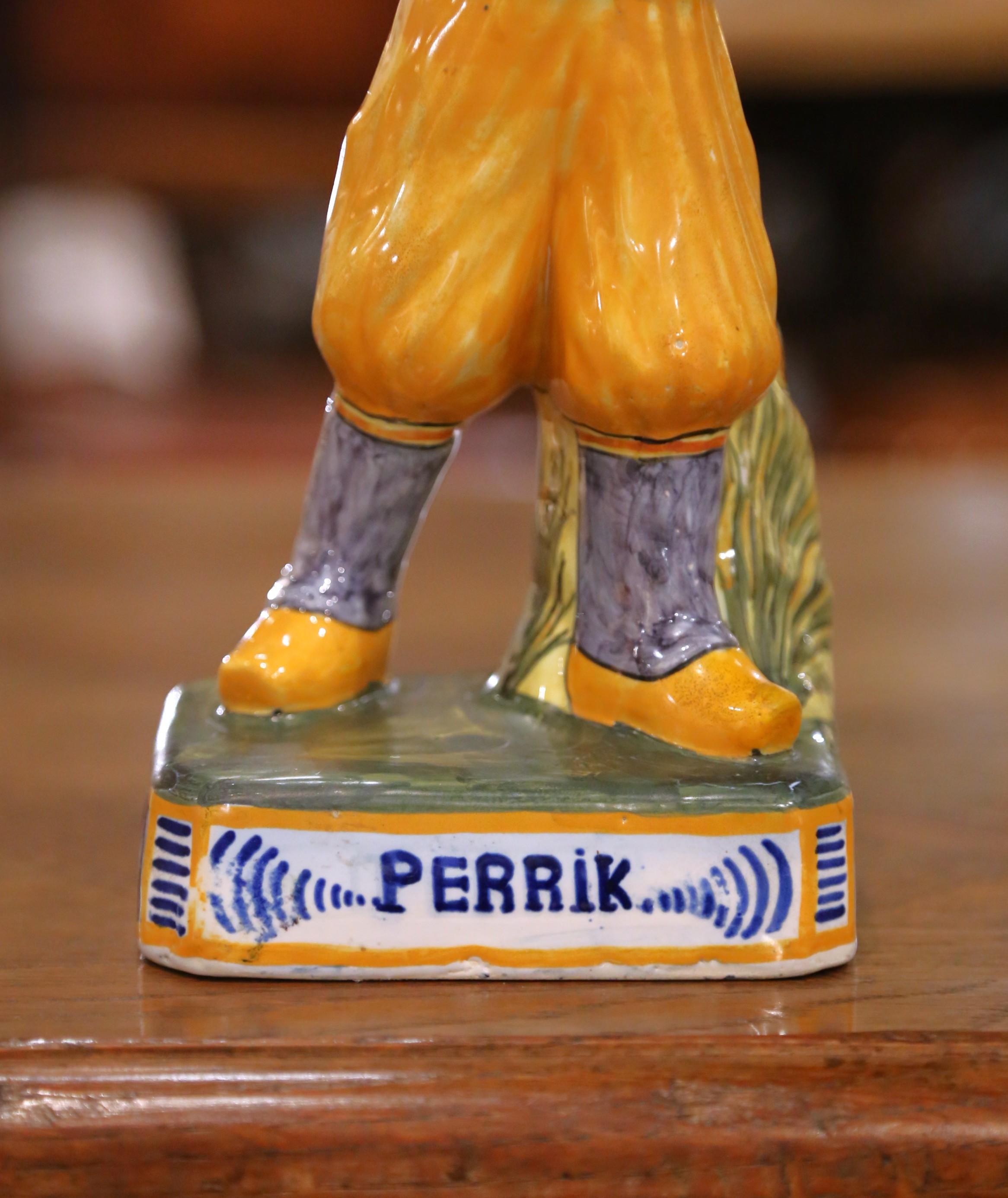 19. Jahrhundert Französisch Quimper Fayence Perrik und Anaik Breton Figuren im Angebot 7