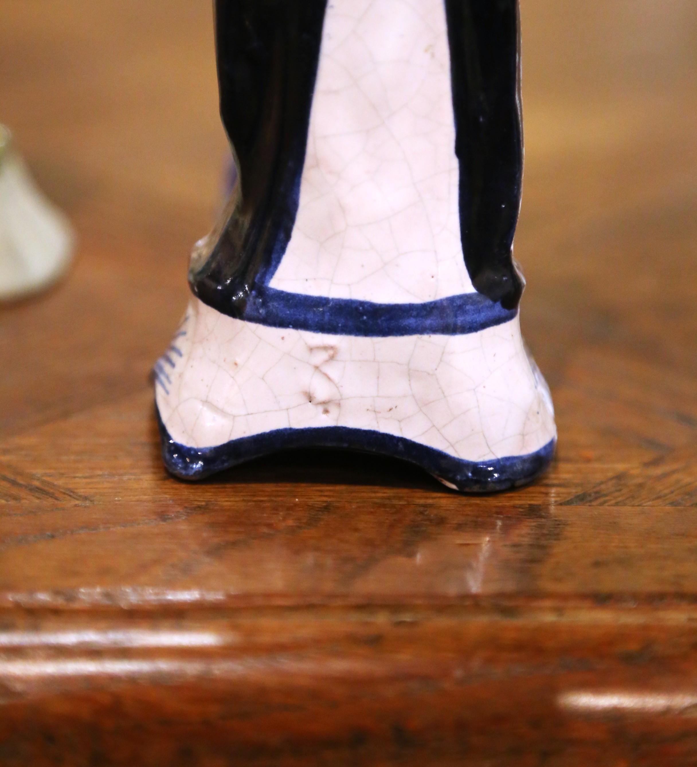 19th Century French Quimper Faience Virgin Mary and St. Anne Figures, Set of Six en venta 4