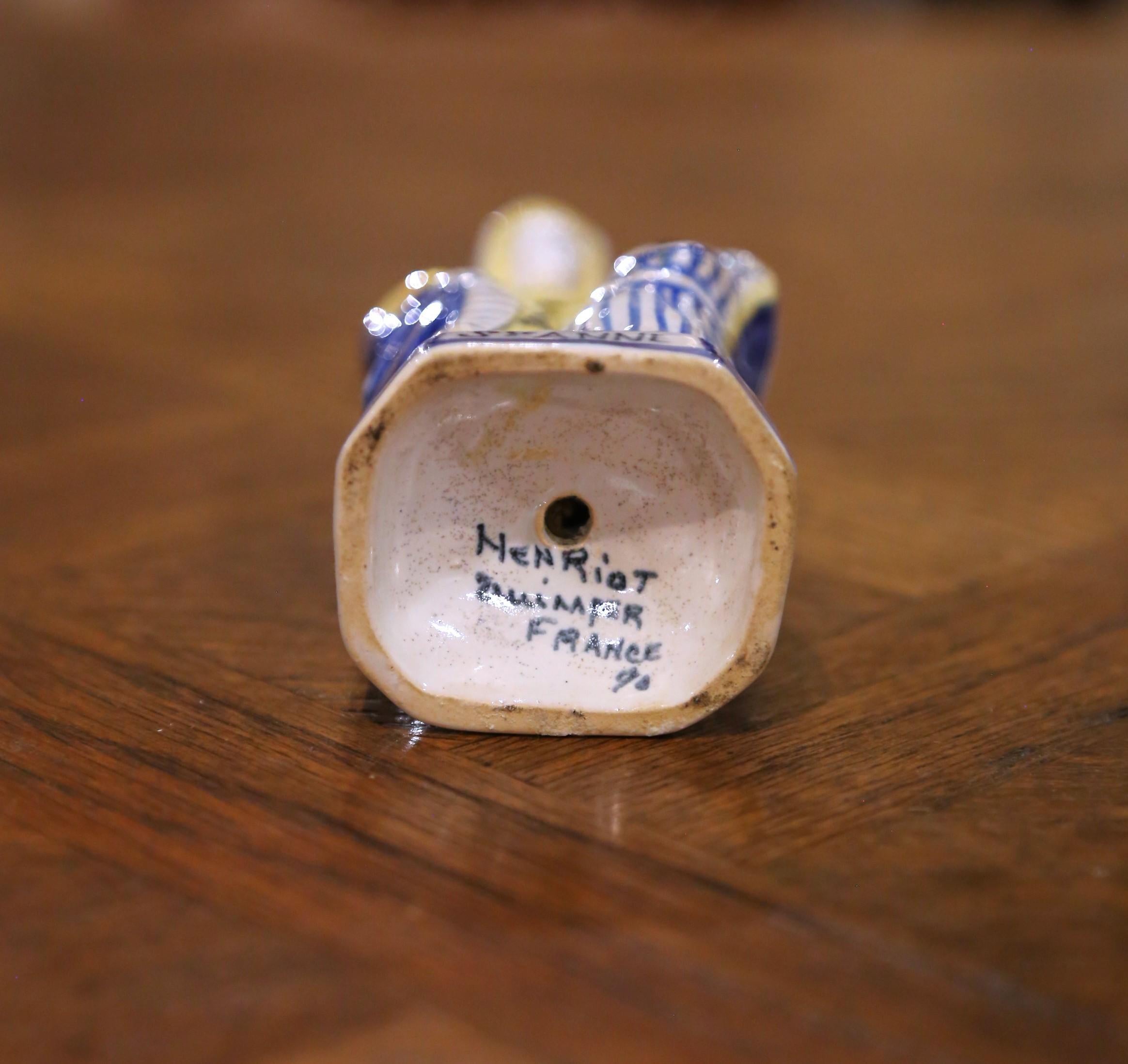 19th Century French Quimper Faience Virgin Mary and St. Anne Figures, Set of Six en venta 8