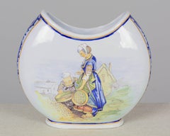 Vase en faïence Beau de Quimper Porquier du 19ème siècle