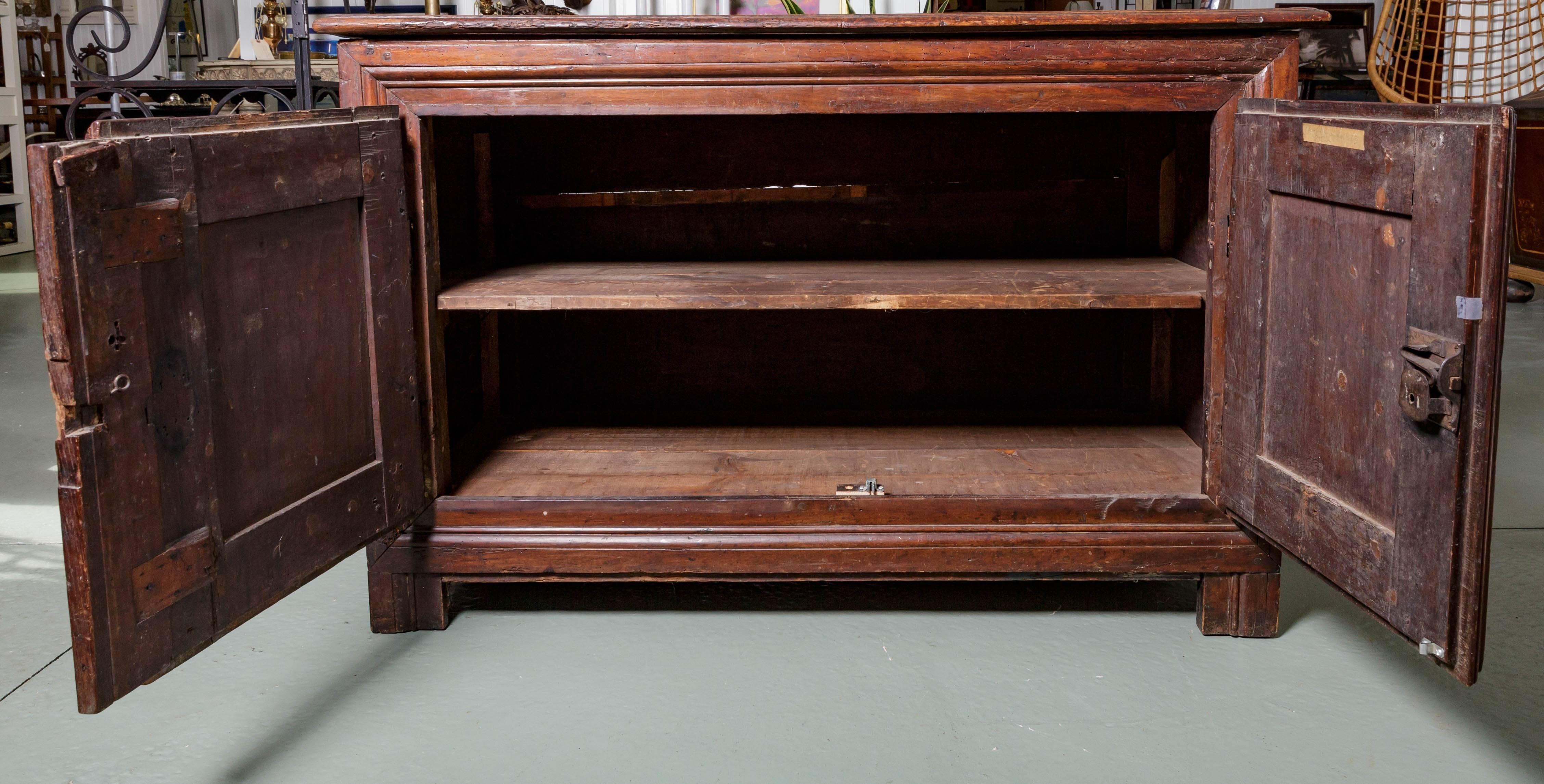 19th Century French Raised Panel Two-Door Cabinet In Good Condition In Southampton, NY