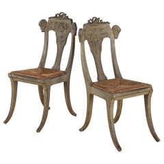 19th Century French Rams Head Chairs