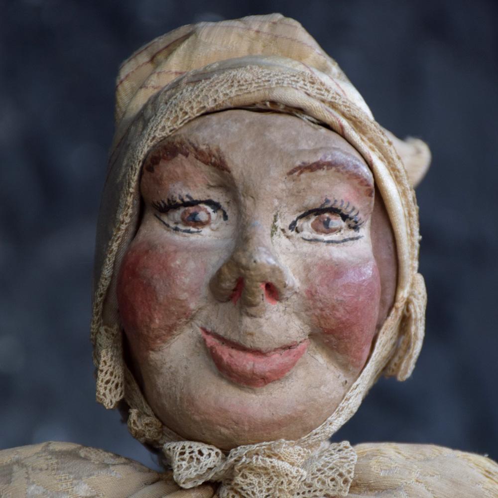 Hand-Crafted 19th Century French Rare Museum Puppet Doll