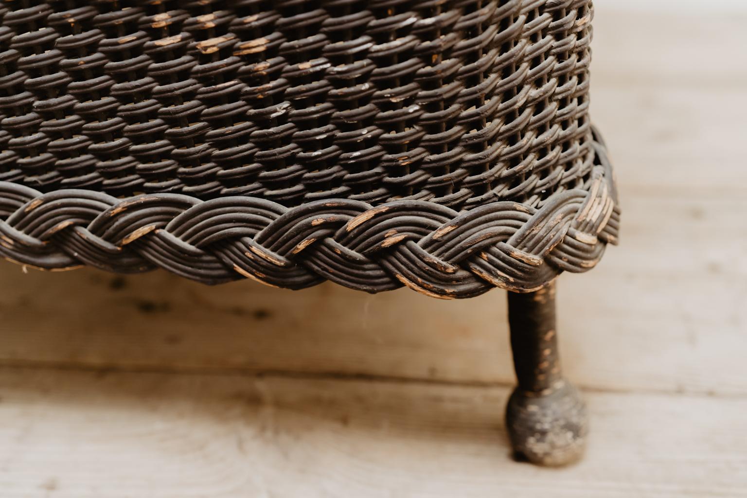 Poltrona in rattan francese del XIX secolo in vendita 6