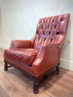 19th Century French Reclining Leather Armchair