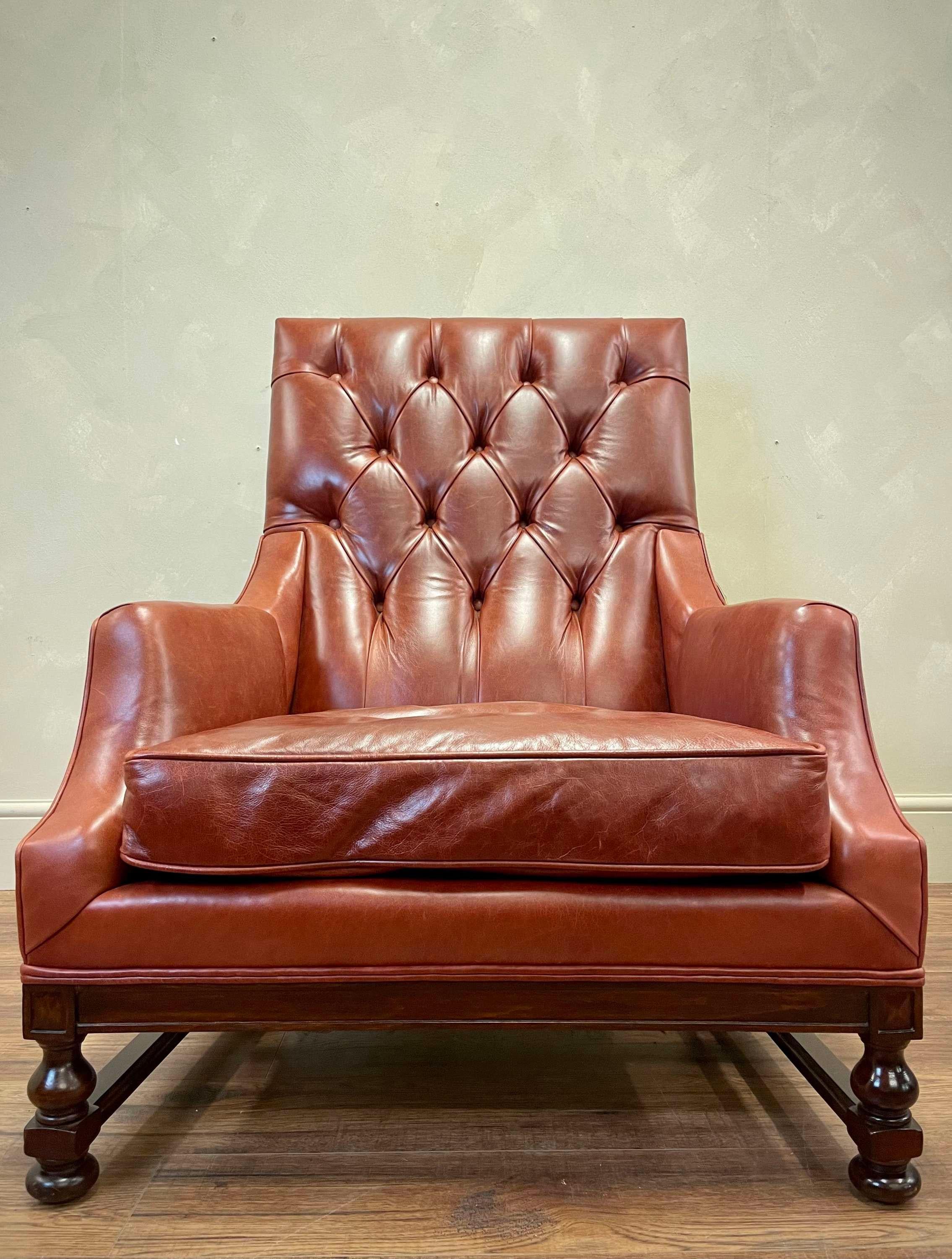 Late 19th Century 19th Century French Reclining Leather Armchair For Sale