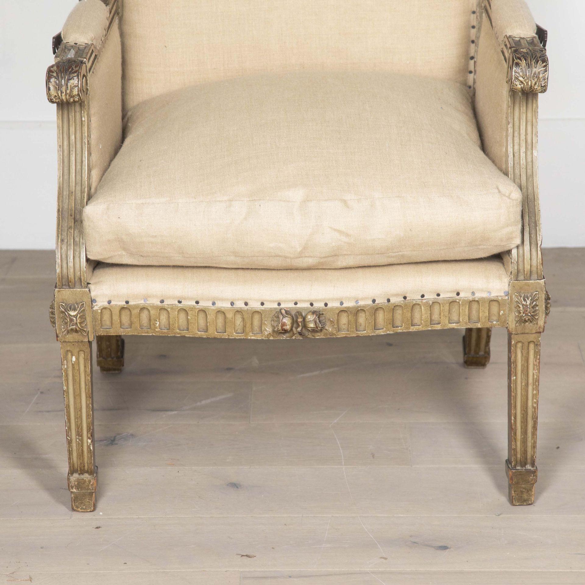 19th Century French Reclining Wing Chair For Sale 4