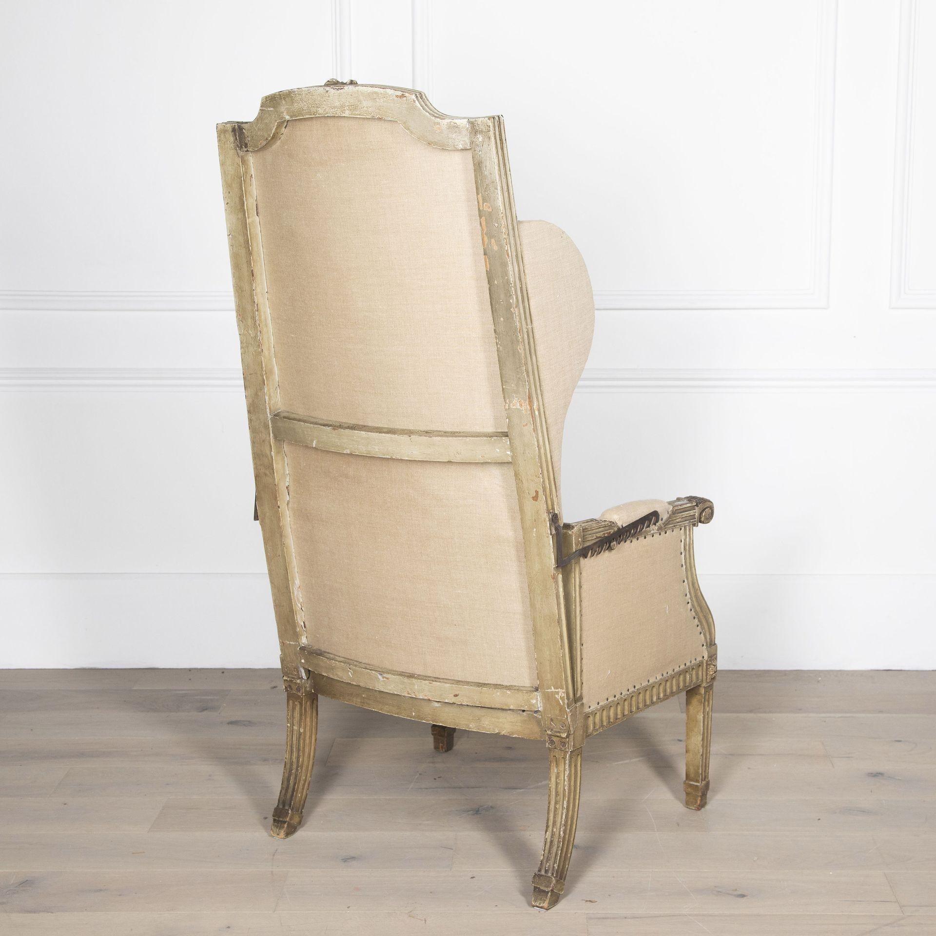 19th Century French Reclining Wing Chair For Sale 5