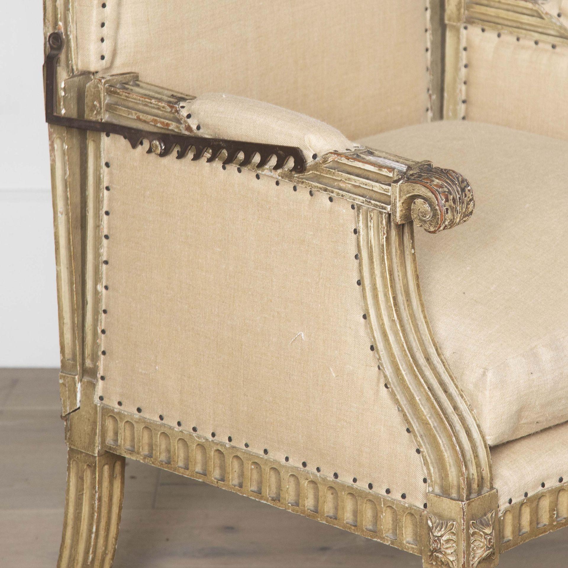 19th Century French Reclining Wing Chair For Sale 1