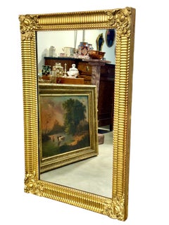 19th Century French Rectangular Giltwood Louis Philippe Mirror