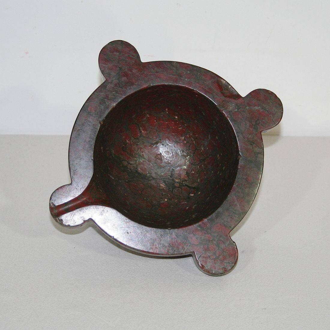 19th Century French Red Marble Mortar 3