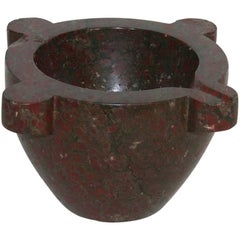 19th Century French Red Marble Mortar