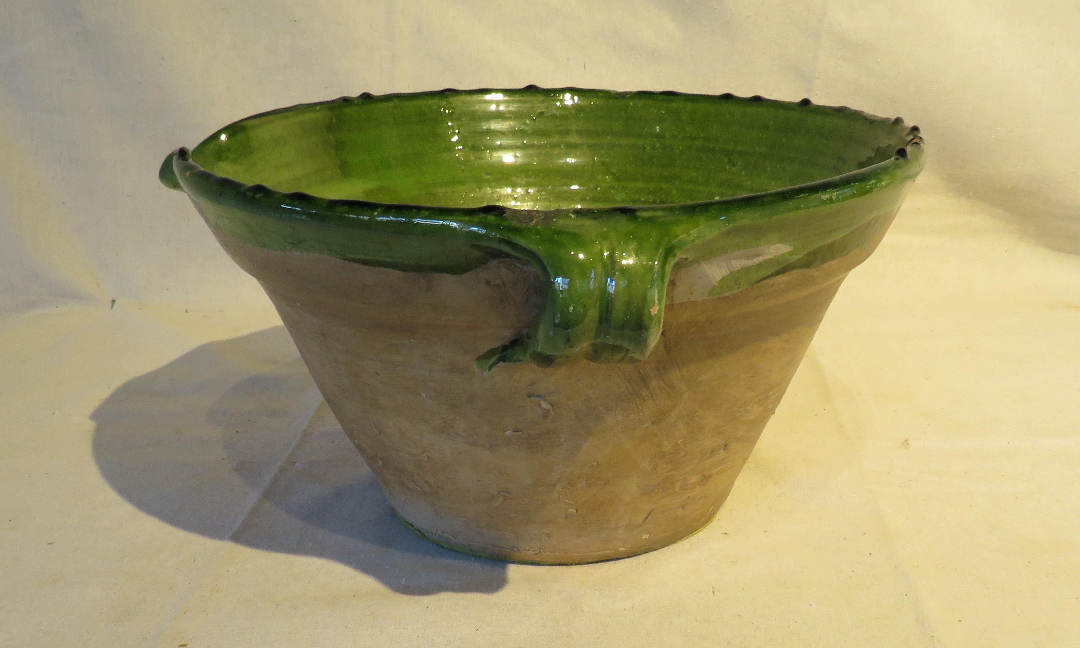 Hand-Crafted 19th Century French Redware Tian Bowl For Sale