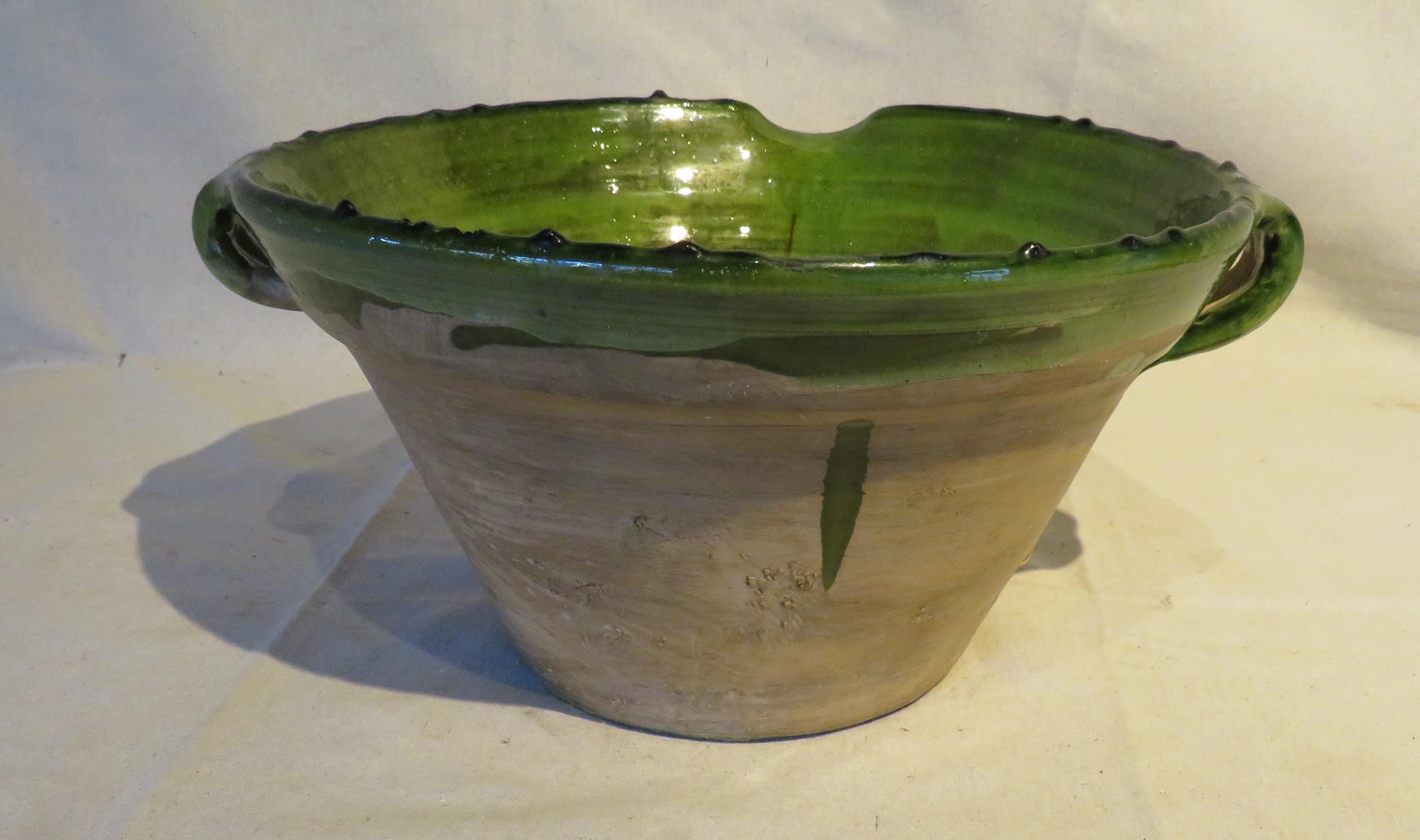 19th Century French Redware Tian Bowl In Fair Condition For Sale In Nantucket, MA