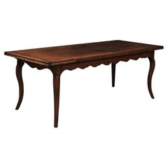 Antique 19th Century French Refractory Oak Farm Table