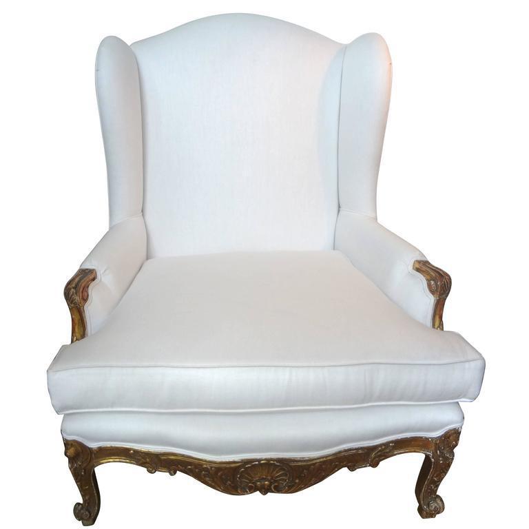 19th Century French Regence Style Giltwood Marquise For Sale 4