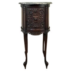 19th Century French Regence Marble Top Nightstand ~ End Table