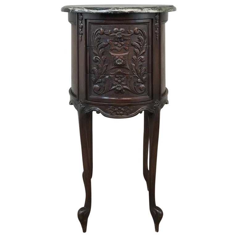 19th Century French Regence Marble Top Nightstand For Sale At 1stdibs