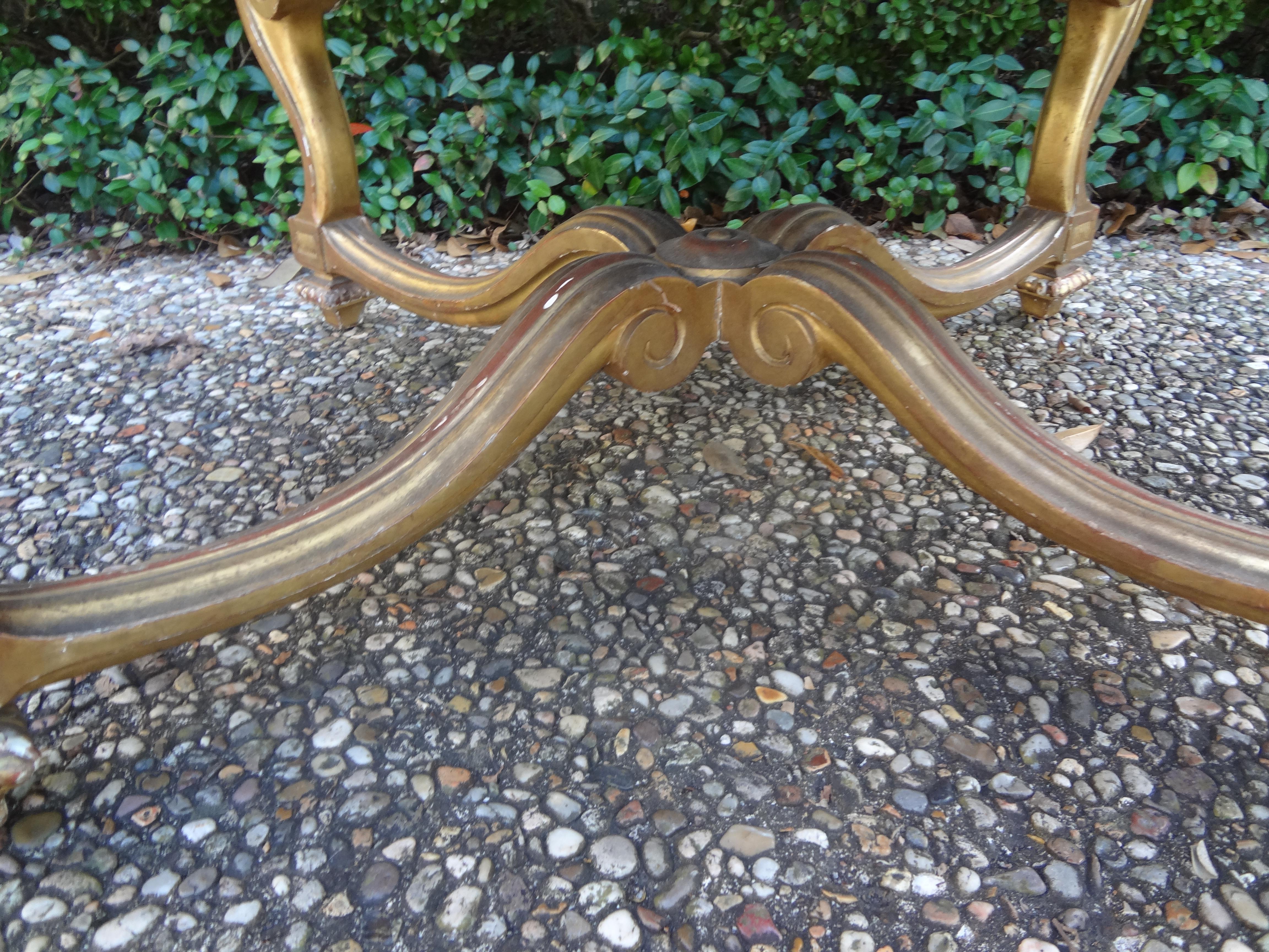 Mid-19th Century 19th Century French Regence Style Giltwood Bench For Sale